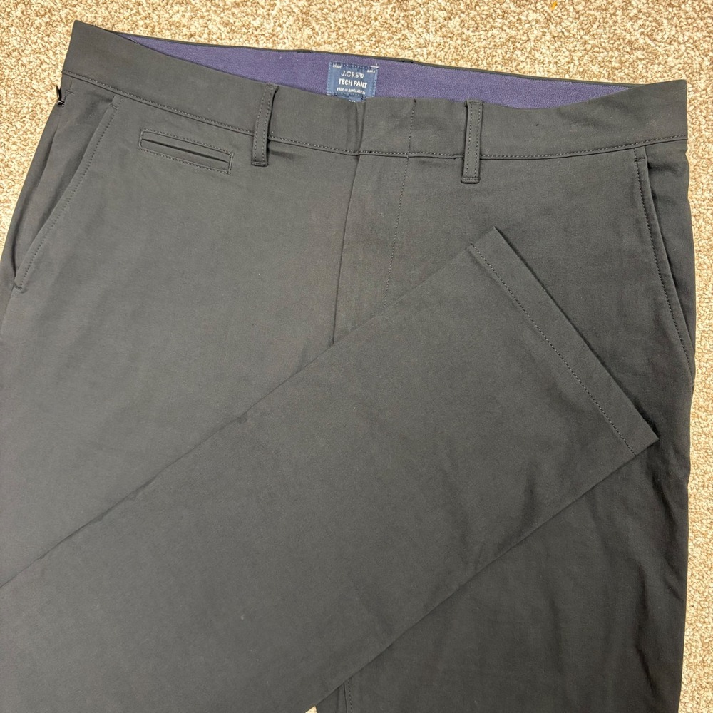 J.Crew Tech Pants 484 Slim Mens 33x32 Black Stretch Chino Performance Pockets